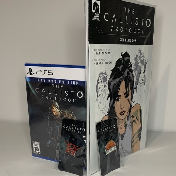 Callisto protocol day one edition game collection edition pins & Sketch book